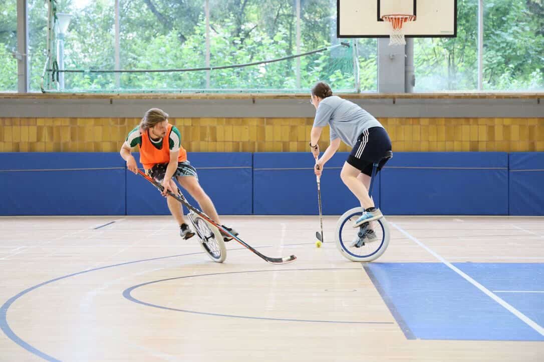 Das Einradhockey-Team der MUH-Bande