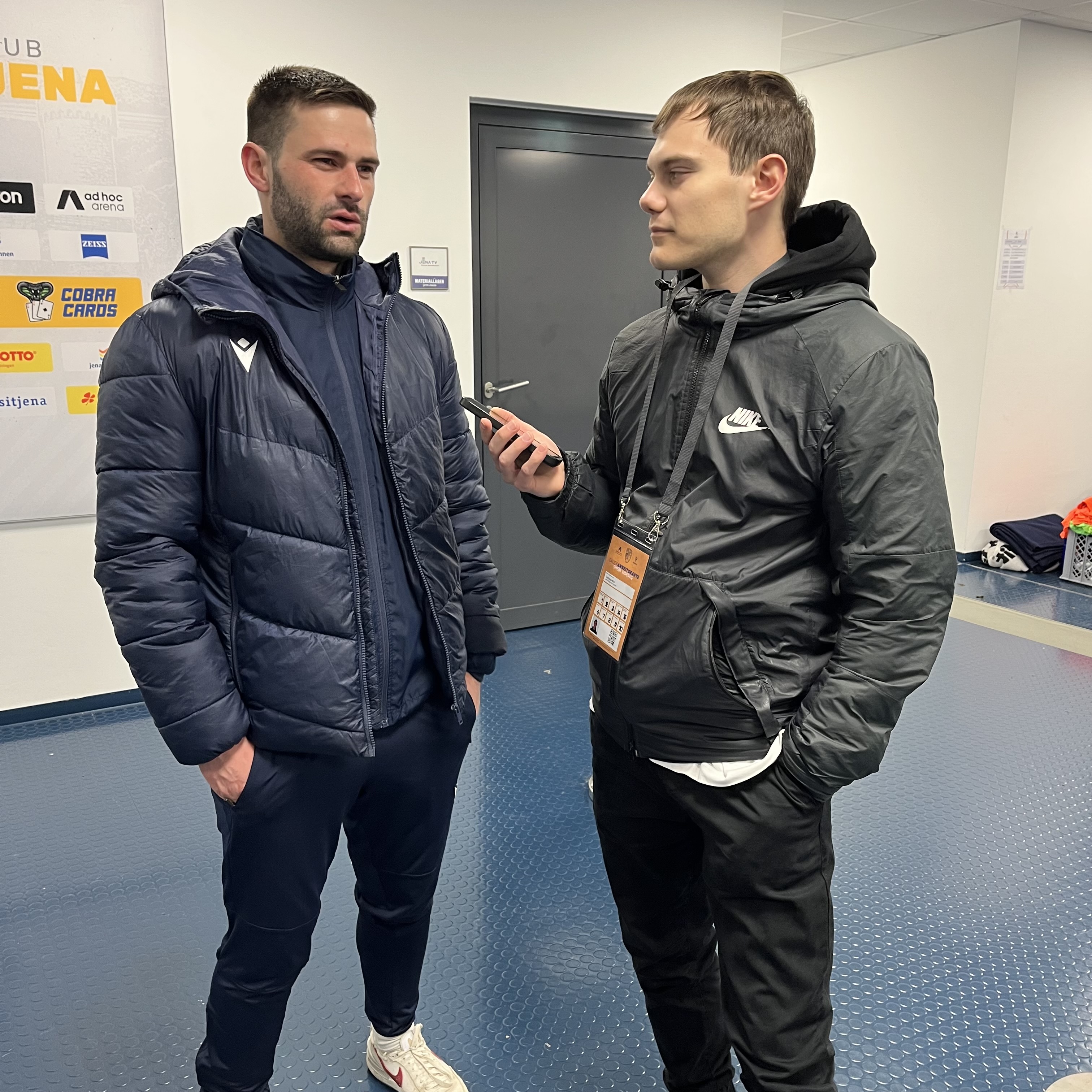 Florian Kästner in der Mixed Zone
