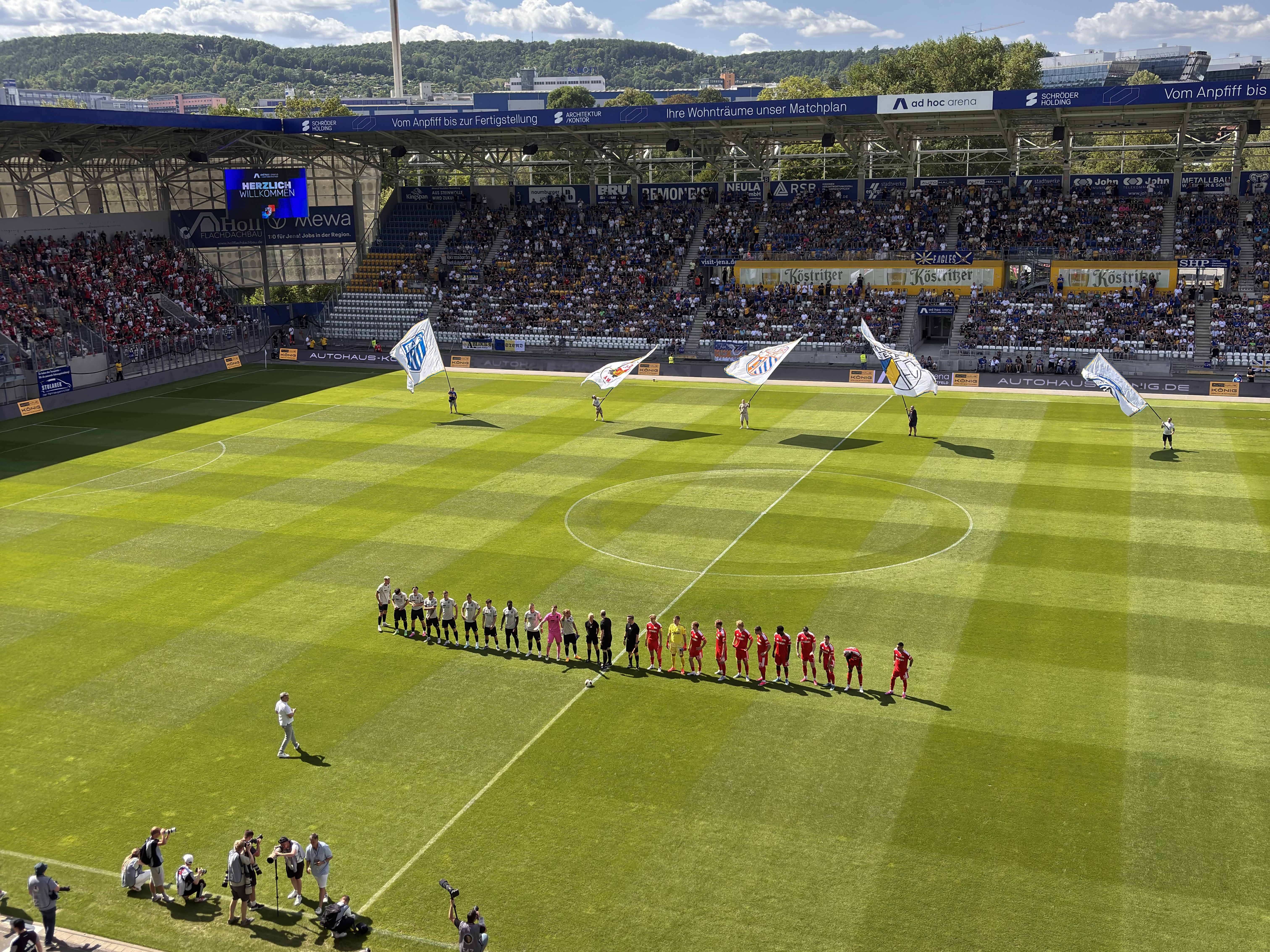Der FC Carl Zeiss Jena im Testspiel gegen den 1. FC Union Berlin